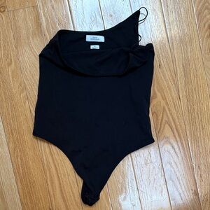 Aritzia Black One-Shoulder Bodysuit